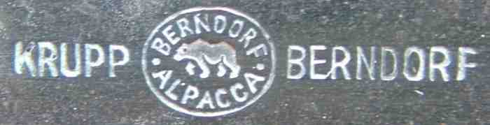 Berndorf Alpacca mark 1938-1945, flat bear profile