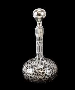 Alvin silver overlay bottle