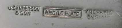 Argyle trade name: John Sanderson & Son - Sheffield