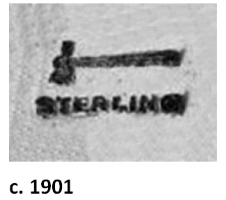 Arthur J. Stone: sterling silver mark 1901