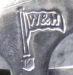 Walker & Hall silverplate mark 'kappa', flag type A, shield type 3