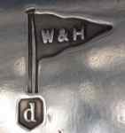 Walker & Hall silverplate mark lowercase 'd', flag type C, shield type 5