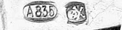 Belgium: .835 fineness and Léon Picquot, Welkenraedt maker's markk Belgium: .835 fineness and Léon Picquot, Welkenraedt maker's mark