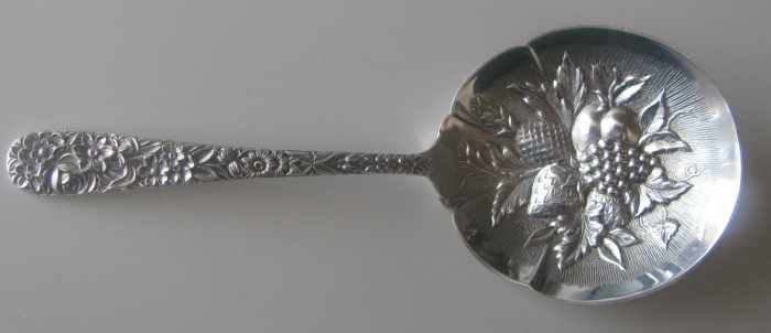 silver berry spoon, Kirk & Son