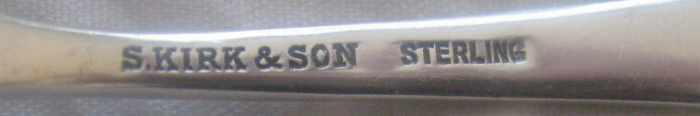 silver berry spoon, Kirk & Son