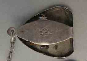 Webster sterling silver baby bib holder
