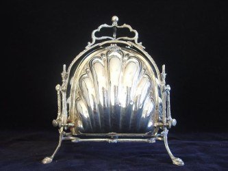 silverplate folding biscuit box