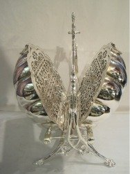 silverplate folding biscuit box