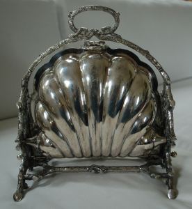 silverplate folding biscuit box