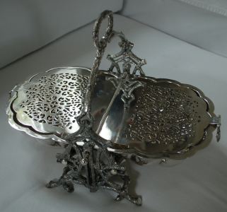 silverplate folding biscuit box