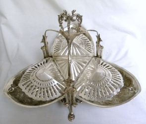silverplate folding biscuit box