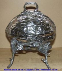 silverplate folding biscuit box