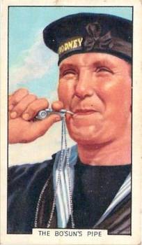a boatswain playing his bosun whistle