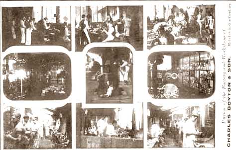 Factory and workshops of Charles Boyton & Son in an early '900 postcard