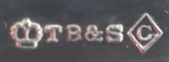 Thomas Bradbury & Sons silverplate mark, date 1852, C into a lozenge