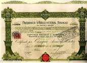 stock or share certificate Fabbrica d'Argenteria Broggi gi Fratelli Broggi