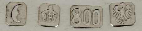 Bruckmann & Sohne, 800/1000 silver fineness mark