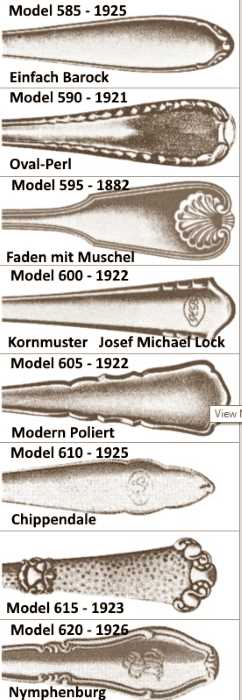 Bruckmann & Sohne flatware patterns