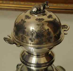 silverplate butter dish