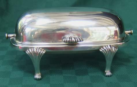 silverplate butter dish