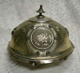 silverplate butter dish