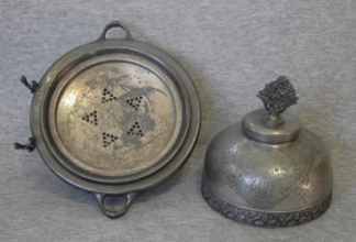 silverplate butter dish