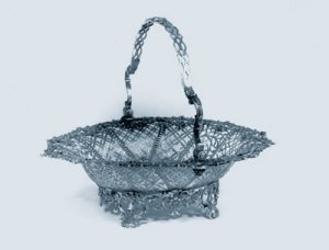 silver cake basket: 1767 William Plummer