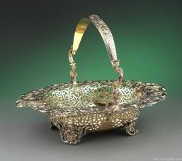 silver cake basket: 1820
