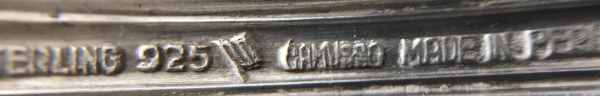 Camusso, Sterling 925 silver fineness mark