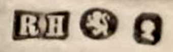 R.H and English pseudo-hallmarks mark, Robert Hendery, Montreal, Ontario, 1814-1897 R.H and English pseudo-hallmarks mark, Robert Hendery, Montreal, Ontario, 1814-1897
