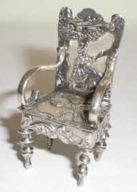 miniature silver chair