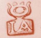 IA crowned mark, unidentified 18th c. Guernsey silversmith