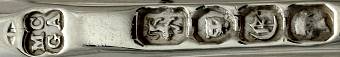 MC over GA into a quatrefoil mark, Mary Chawner & George W Adams, London 1840