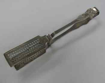 asparagus server: Chawner & Co, London 1843