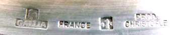 Christofle, France, silver plate mark