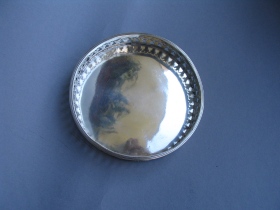 Italian silver coaster (Genoa, 1822)