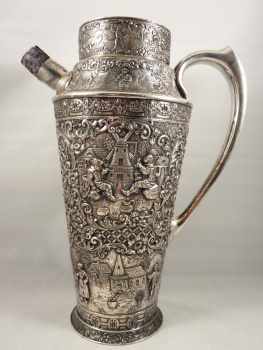silverplate cocktail shaker: Barbour Silver Co