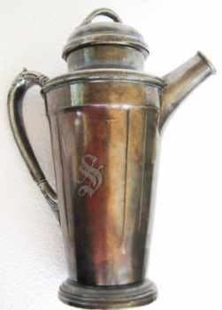 silverplate cocktail shaker: Reed & Barton