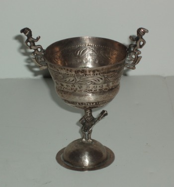 Andean style silver footed goblet - Bolivia