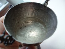 Andean style silver footed goblet - Bolivia