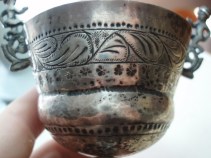 Andean style silver footed goblet - Bolivia