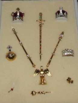 Silver coronation regalia