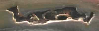 hallmarks on silver spoon with family crest: ASHBURNHAM