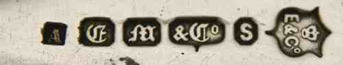 silver plate spoon marked Elkington & Co, date 1878