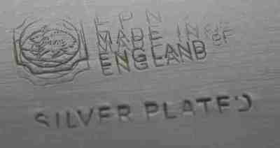 silver plate meat cover bearing an unidentified maker's mark