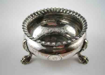 unmarked Old Sheffield Plate salt cellar