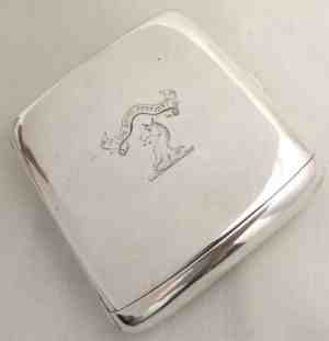 silver matchbox holder made by Horton & Allday, hallmarked Birmingham 1895