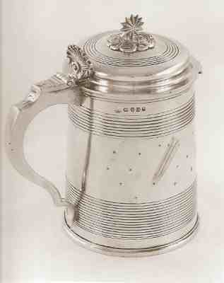 tankard, hallmarked London 1811, silversmiths Rebecca Emes and Edward Barnard I