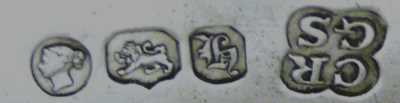London 1843 hallmark on silver wine cooler with family crest: WILLIAMS