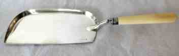 silverplate crumb scoop: Stevenson & Law
